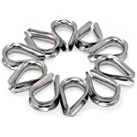 10 PCS 304 Acero inoxidable 4mm Cable Cuerda Cable dedales Tono